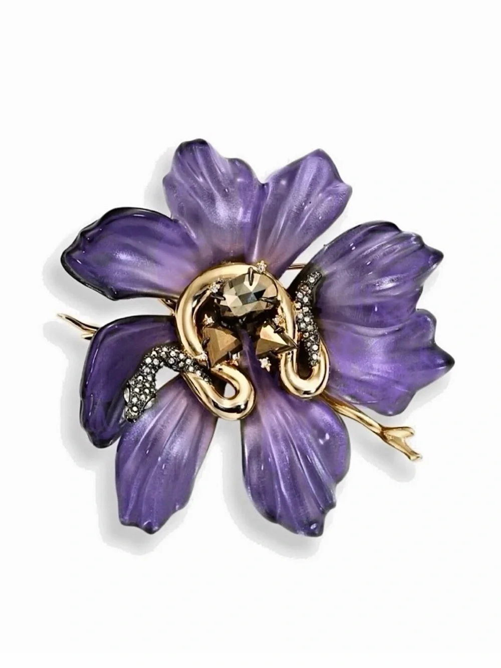 Alexis Bittar Serpent Flower Brooch - Purple